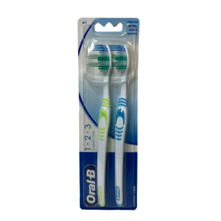 Oral B Toothbrush 1.2.3 Classic Care Twin 2 Pack