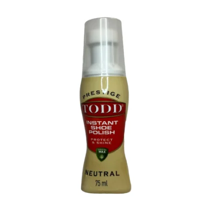 TODD Prestige Colour Shine Liquid Shoe Polish 75ml Neutral